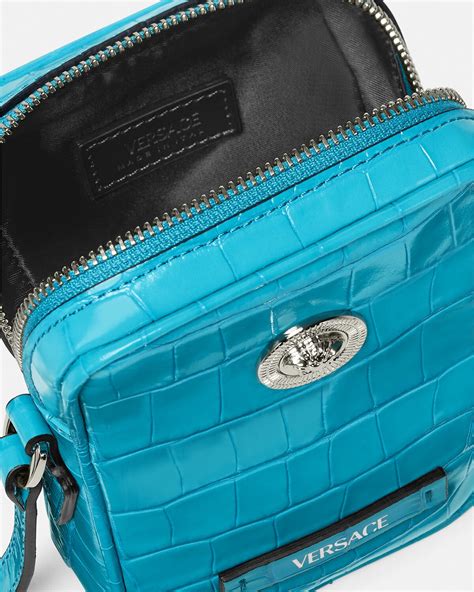 versace blue medusa bag|versace medusa crossbody bag.